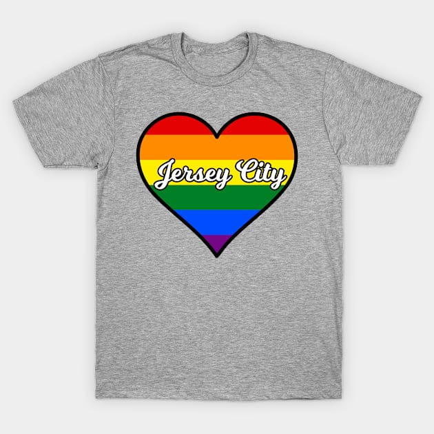 Jersey City New Jersey Gay Pride Heart T-Shirt by fearcity